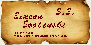 Simeon Smolenski vizit kartica